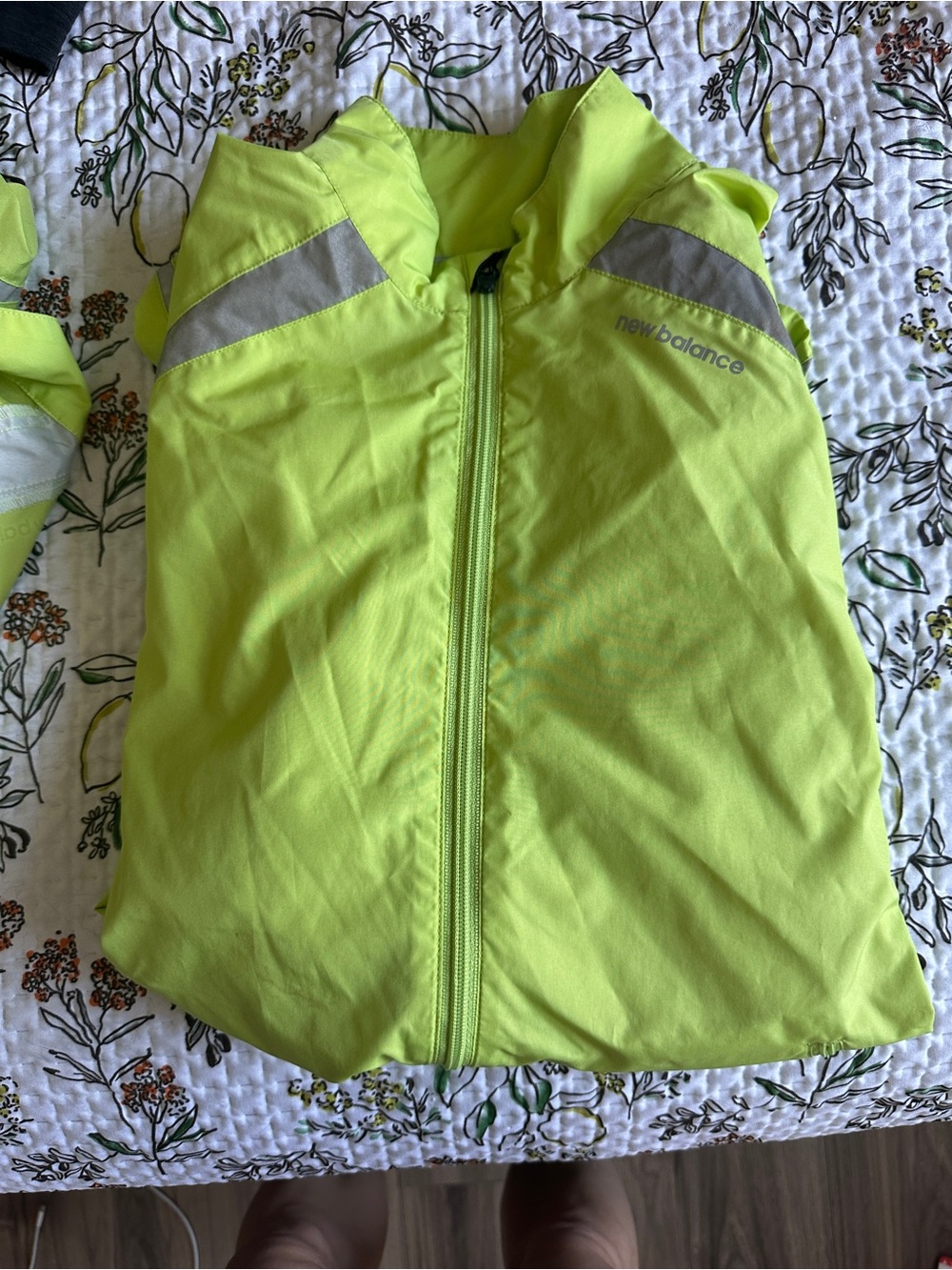 New Balance Lime Green Lightweight Mesh-Lined Jacket